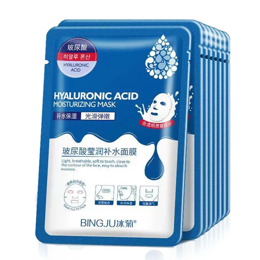 10/20/30pcs Hyaluronic Acid Hydrating Facial Masks Sheet Masks Face Moisturizing Anti-aging Anti Wrinkles Face Mask Skin Care