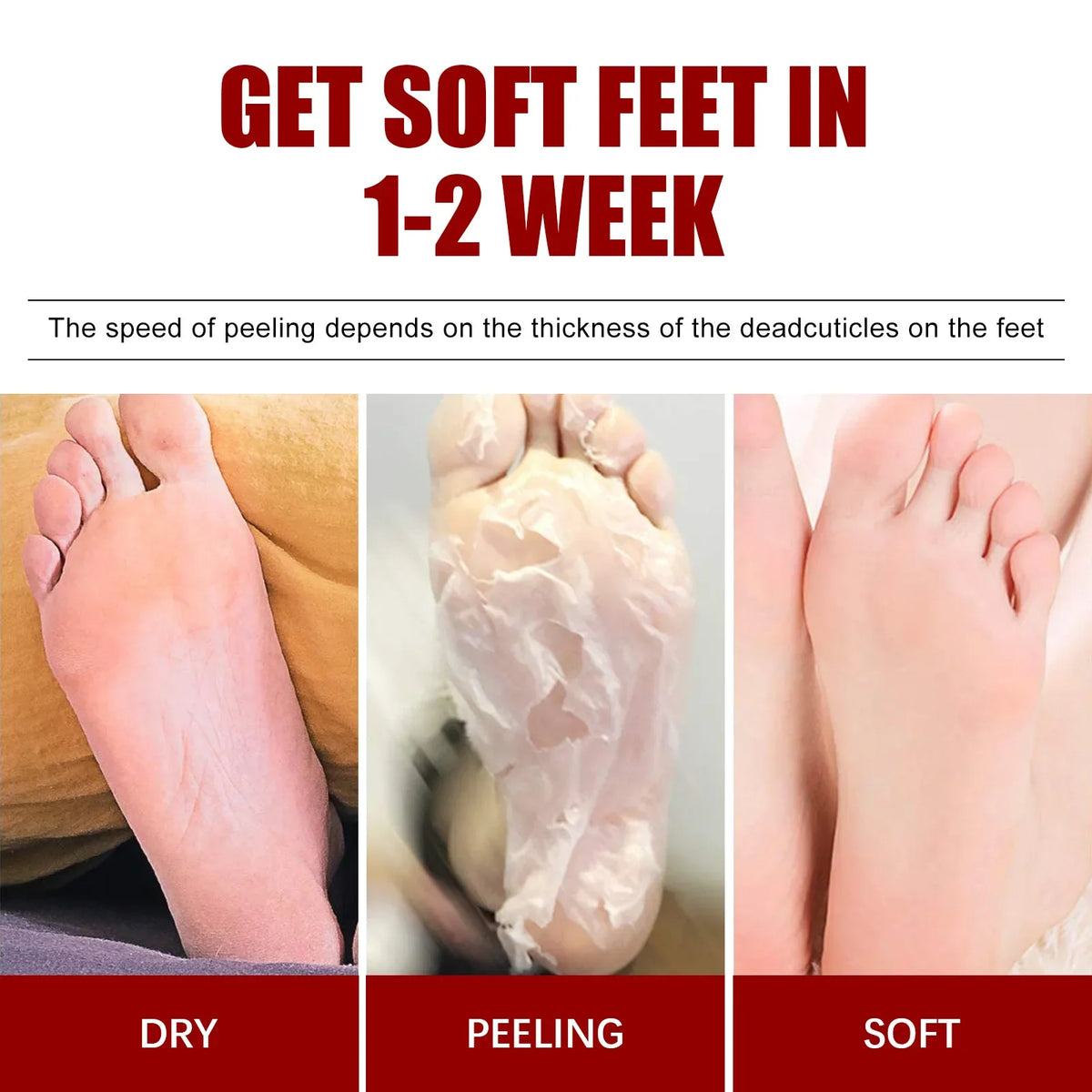 Foot Fruit Acid Exfoliating Peel Mask Dry Rough Cracked Feet, Soothing Your Feet & Heel, Make Feet Smooth And Soft Pure natural
