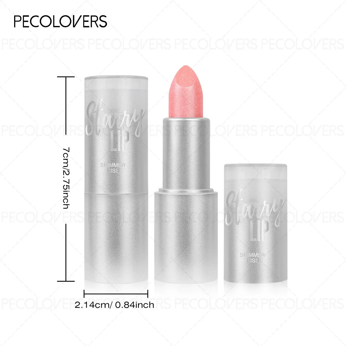 1PC Moisturizing Pearlescent Shimmer Lipstick, Glittering Purple/pink Tones, Soft Texture, Non-stick Cups, Silky, Christmas Gift