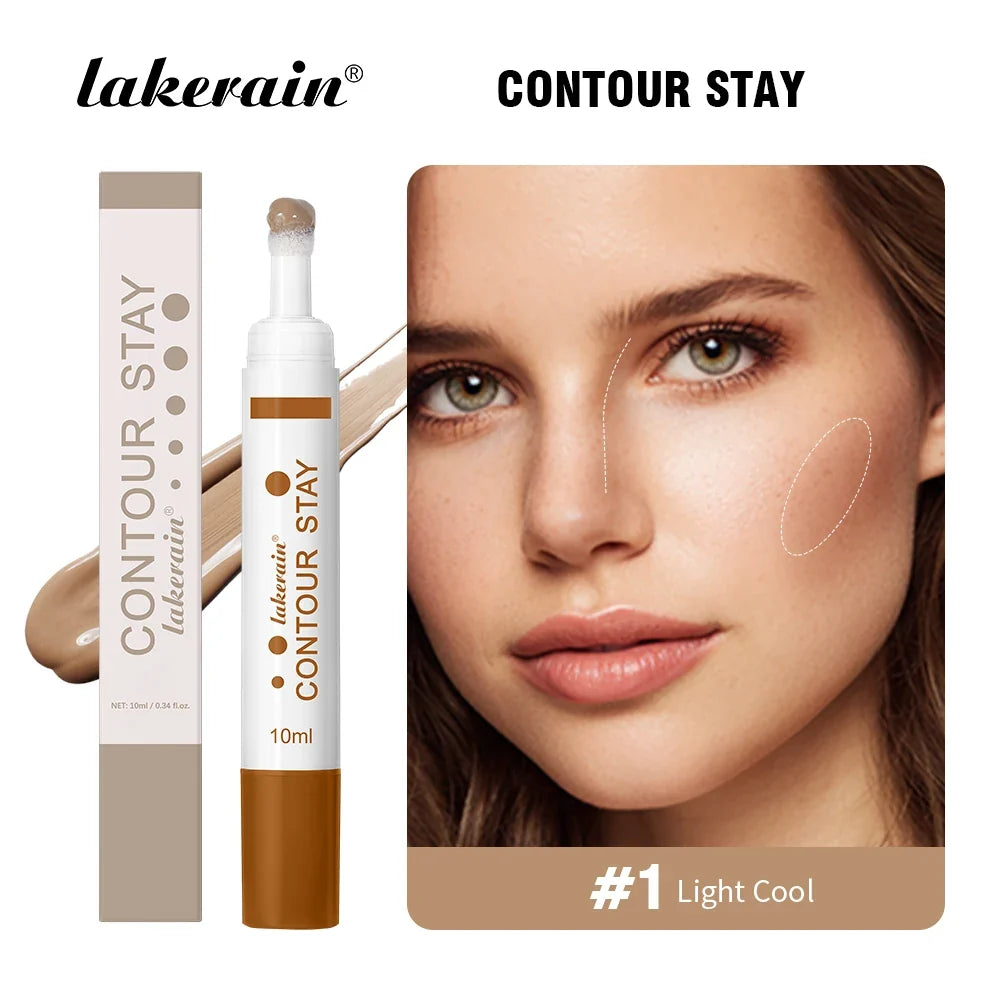 6 Colors Liquid Contour Long Wear Bronzer Cream Contour Makeup Long Lasting Nourishing Hydrating Face Contour 6 Colors