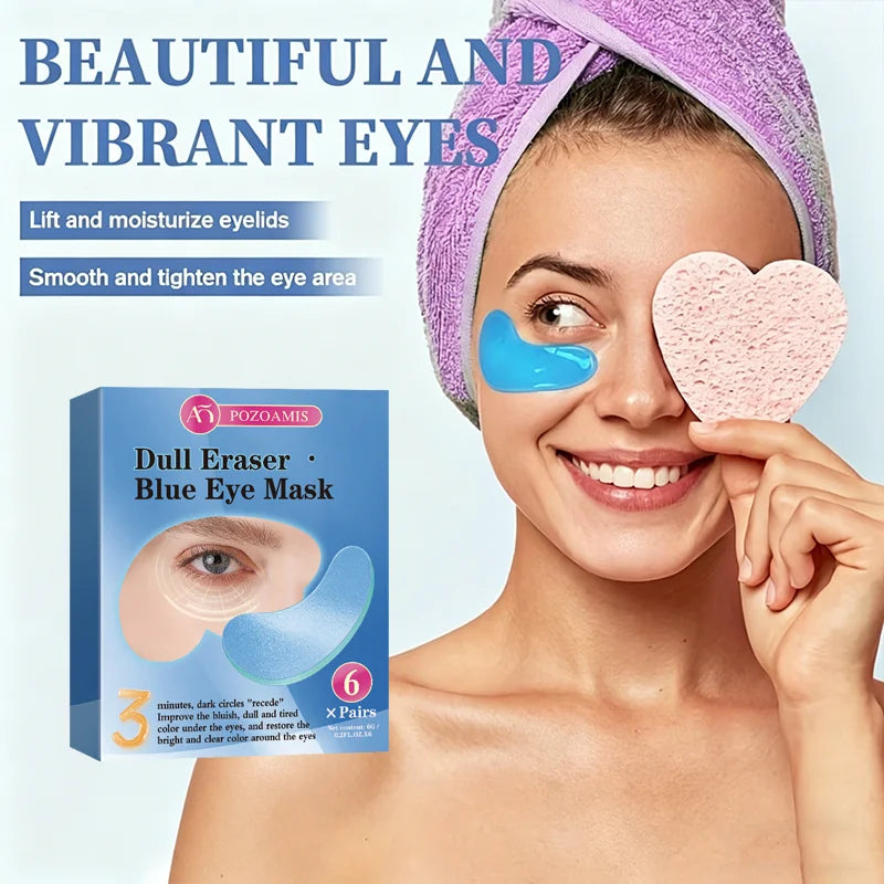 Blue eye masks are used for puffy eyes, dark circles, wrinkles, fine lines, and eye bags.
