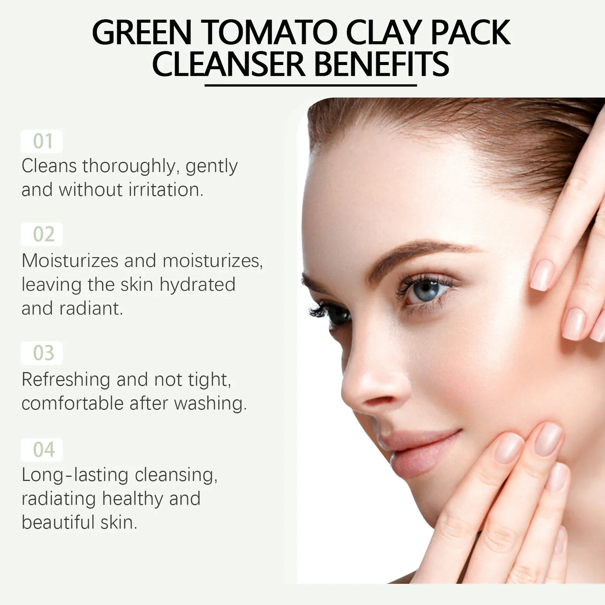 Green Tomato Mud Mask Cleansing Blackhead Pore Improve Rough Oil Control Moisturize Brighten No Irritation Facial Clay Cleanser