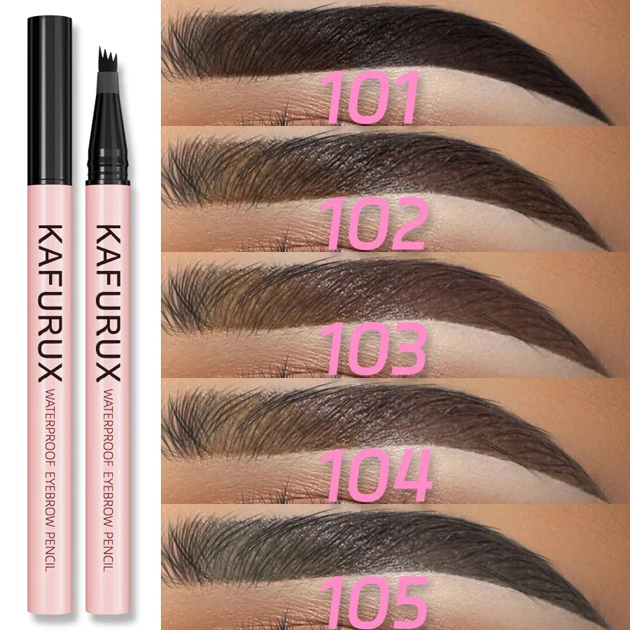 1PC 4 Point Eyebrow Pencil Pen Makeup Waterproof Liquid Eyebrow  Long Lasting Cosmetic Fine Sketch Liquid Eye Brow Tatto Pencil