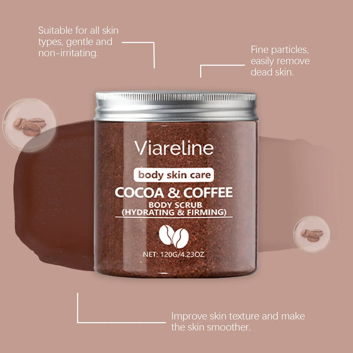 Exfoliating Sea Salt Body Scrub Deep Cleansing Remove Melanin Whiten Skin Shrink Pore Smooth Soft Nourish Coconut Coffee Scrub