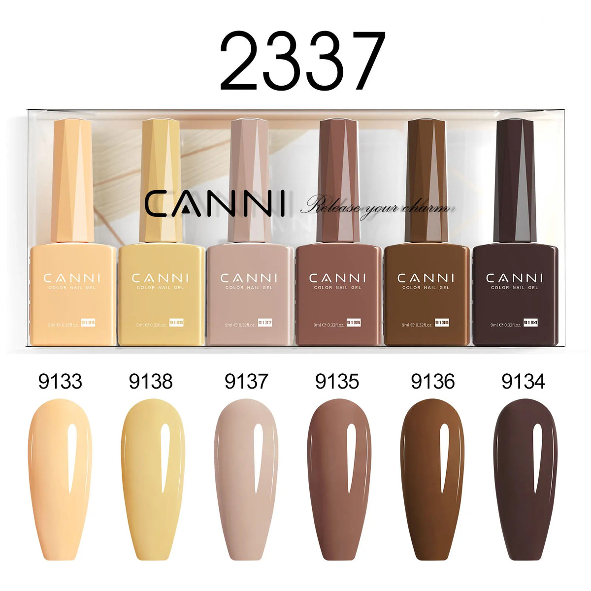 9ml*6pcs CANNI Nail Gel Polish Set TPO FREE Jelly Nude Pink Rubber Base Reinforce UV Construction Gel Soak off UV LED Gel Kit