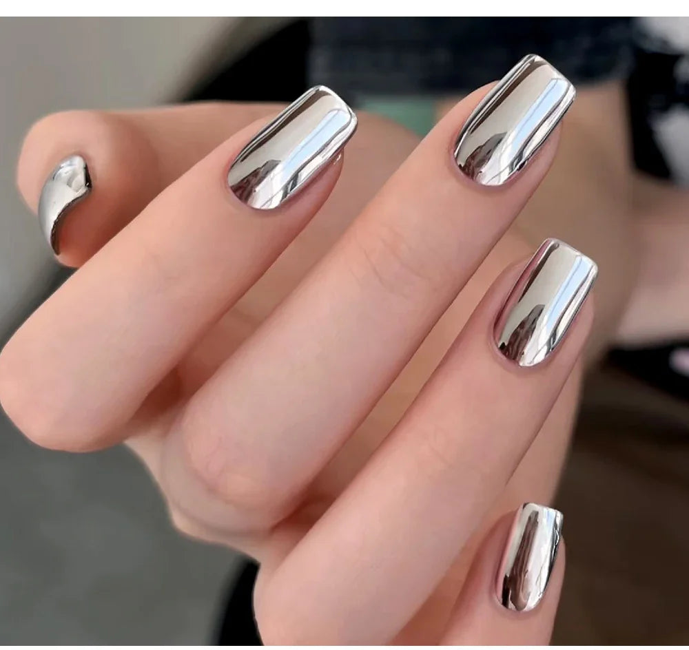 AWStorG 5ML Super Silver Metallic Gel Nail Polish Metal Effect Painting Gel Chromes Varnis Semi Permanent for Nail DIY