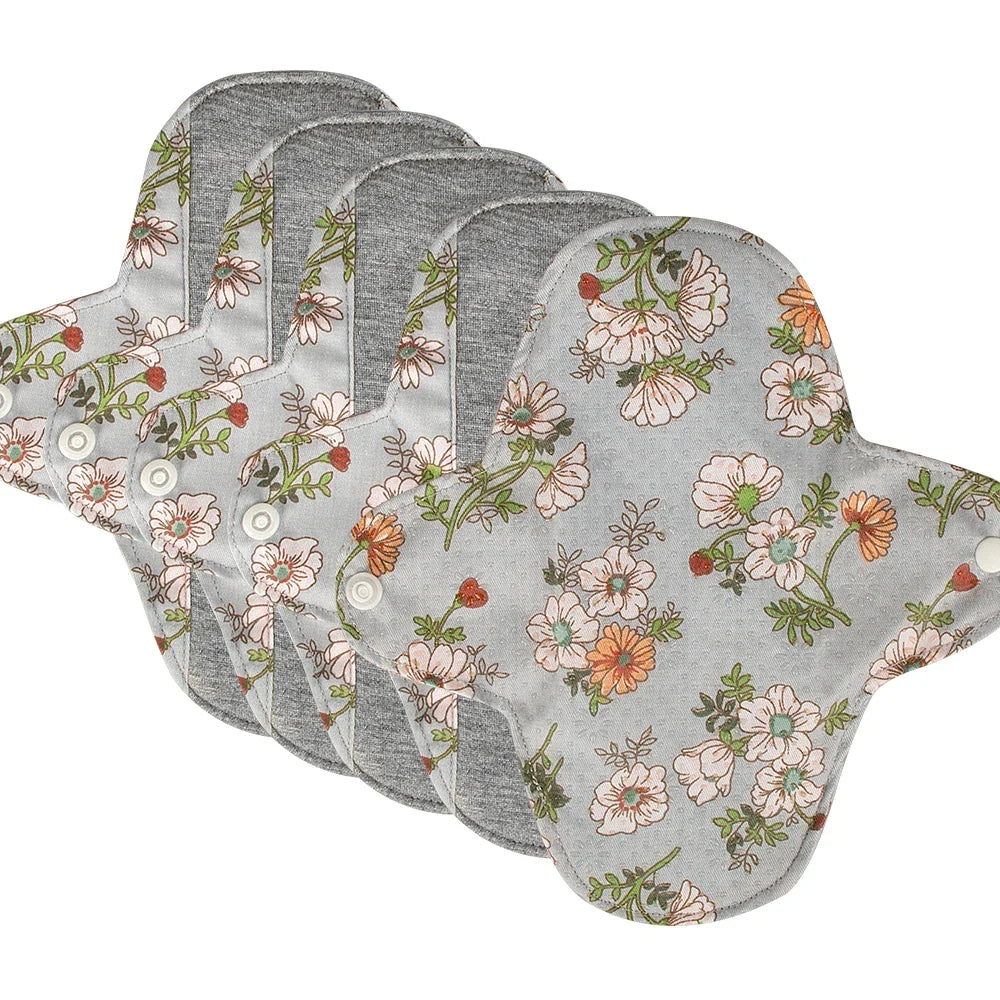 1pc/5pcs Anti Slip Washable Sanitary Pad Graphene Sterilization Underwear Panty Liner Lady Personal Care Reusable Daily Pads