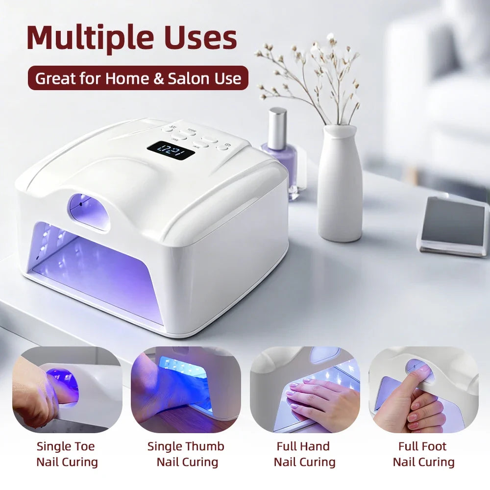 Dual Nail Lamp Single Toe Single Finger Gel Nail Curing Lamp Full Hand Fast Drying LED Light Nail Dryer Auto Sensor Dual Lamp