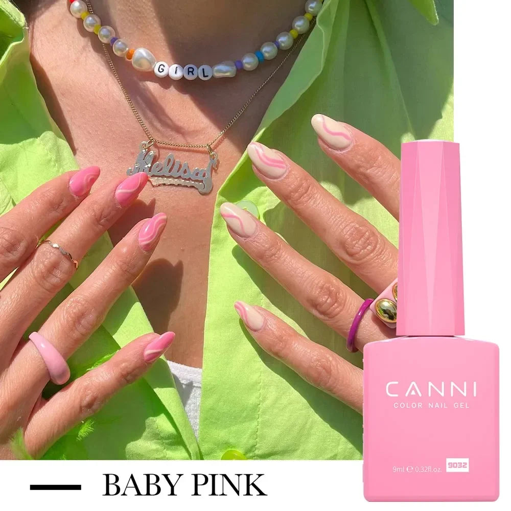 9ml*6pcs CANNI Nail Gel Polish Set TPO FREE Jelly Nude Pink Rubber Base Reinforce UV Construction Gel Soak off UV LED Gel Kit