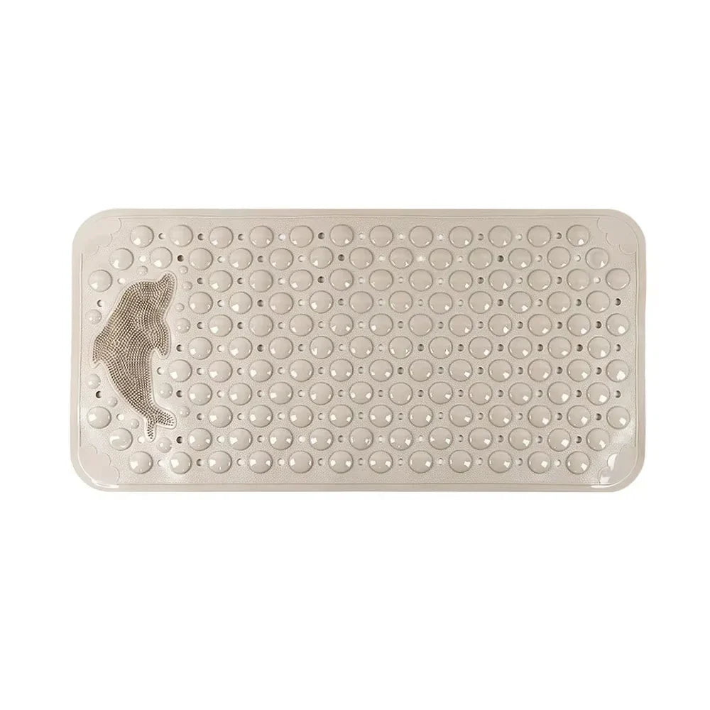 1pc Dolphin Pattern PVC Non-Slip Bath Mat 35*70cm, Massage Safe Foot Rug For Bathroom Bathtub