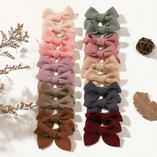 Candy Color Ribbon Hair Bows Clips Set for Baby Girls 10/20pcs 2.5'' Cute Handmade Hairpin Barrettes Kids Hair Accessories
