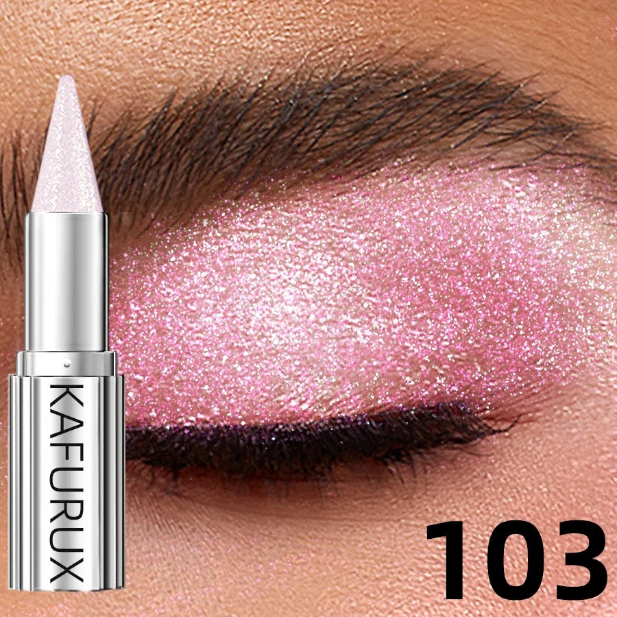 12 Colors Metallic White Black Purple Eyeshadow Pencil Glitter 1pc  Liner Pen Highligter Long Lasting Blue Cream Eye Shadow