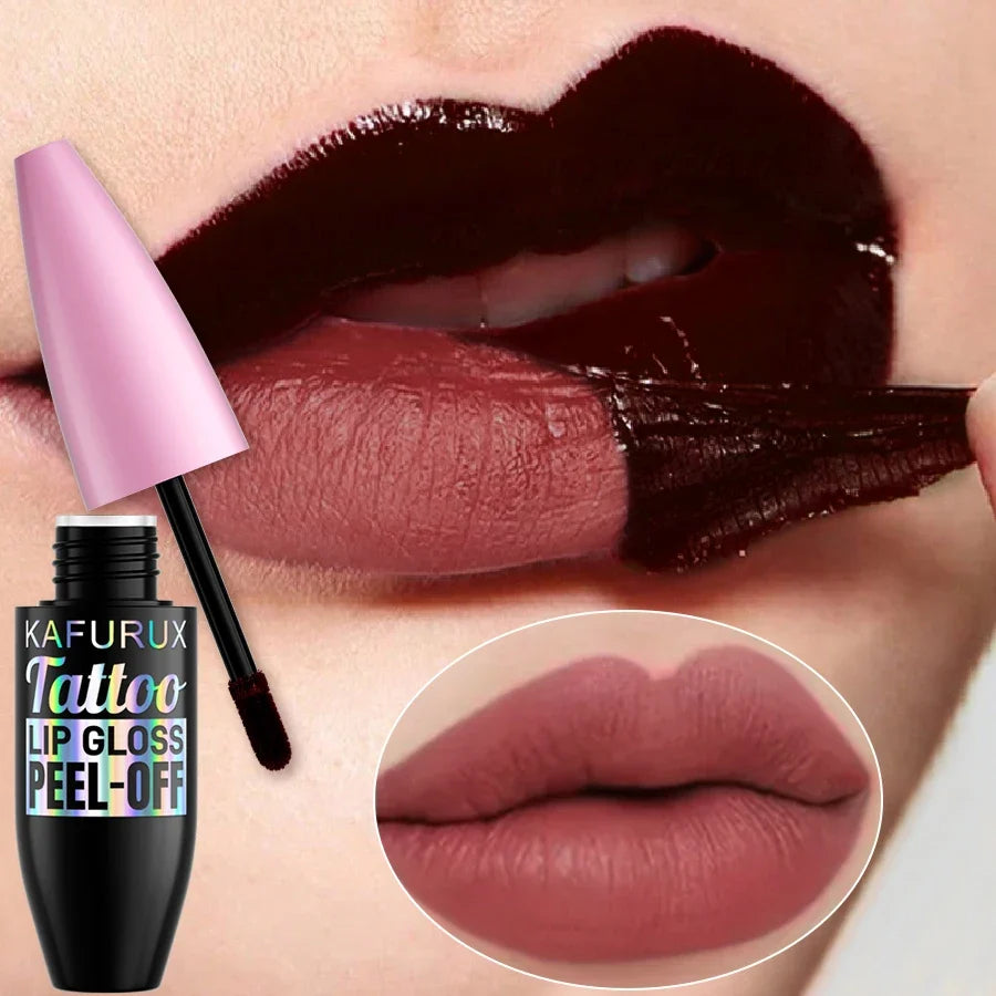 7 Colors Blading Lip Gloss Peel Long Lasting Waterproof Liquid Lipstick Pink Lip Glaze Transfer Resistant Lip Tint Makeup Gifts