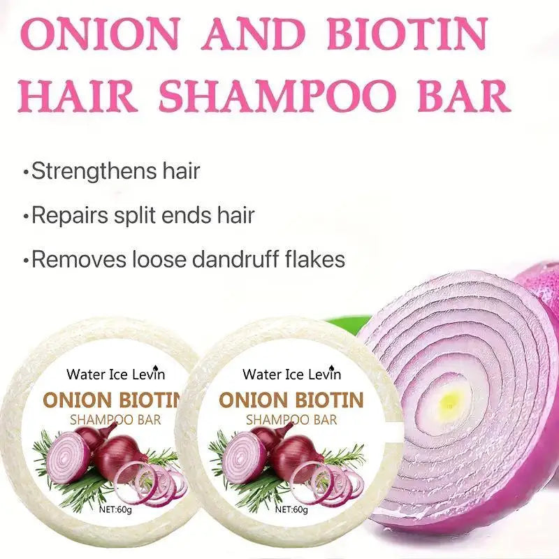 55g/60g Onion Rosemary Shampoo Soap, Handmade Soap Oil Control And Dandruff Removal Soap For Both Men & Women