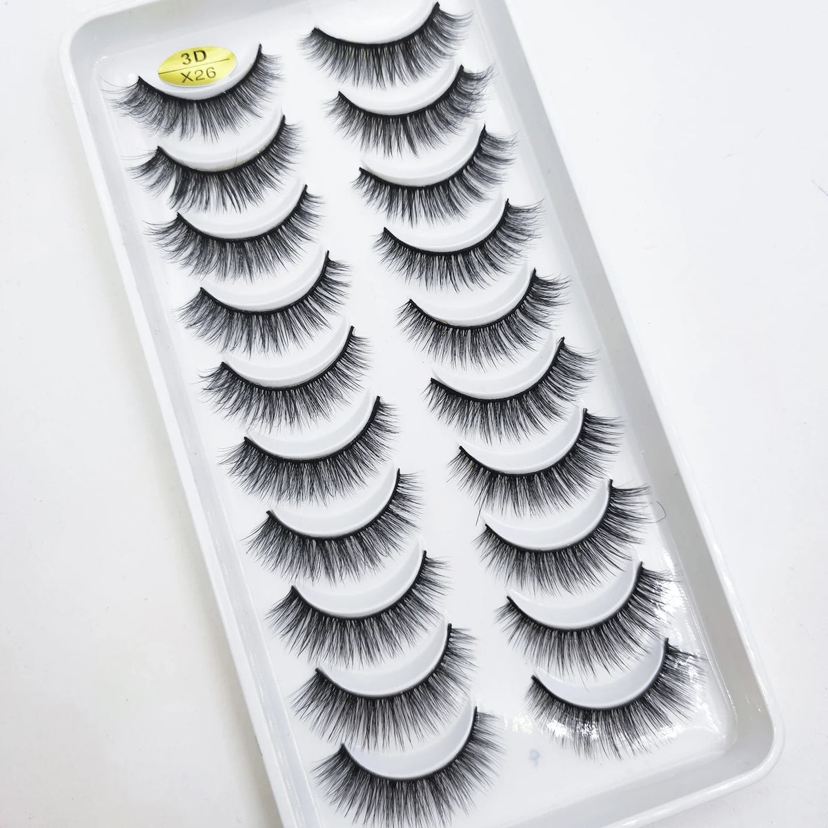 20 Style 10 Pairs Natural 3d Mink Lashes Soft False Eyelashes Cross Messy Dense Eye Lashes Extension Makeup Faux Cils Maquillaje