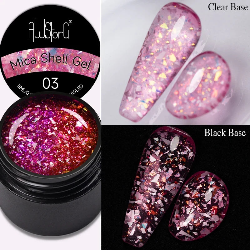 AWStorG 5ML Super Silver Metallic Gel Nail Polish Metal Effect Painting Gel Chromes Varnis Semi Permanent for Nail DIY