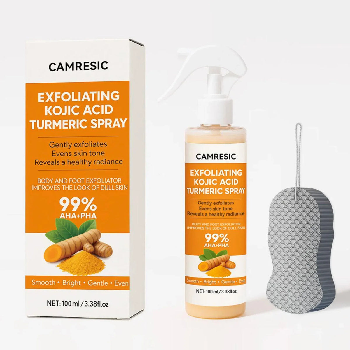 Body Keratin Care Kojic Acid Turmeric Spray Gently Exfoliating Peeling Solution Brightening Hydrating Skin Care All Skin Types