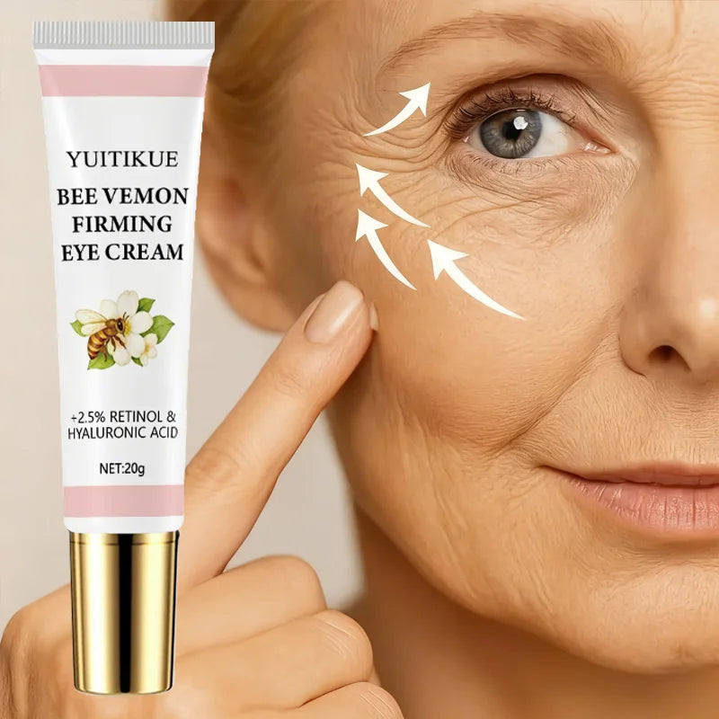 Bee Venom Firming Eye Cream 20g - with 2.5% Retinol & Hyaluronic Acid, Moisturizing & Lifting, Massage for Moist Eye Skin