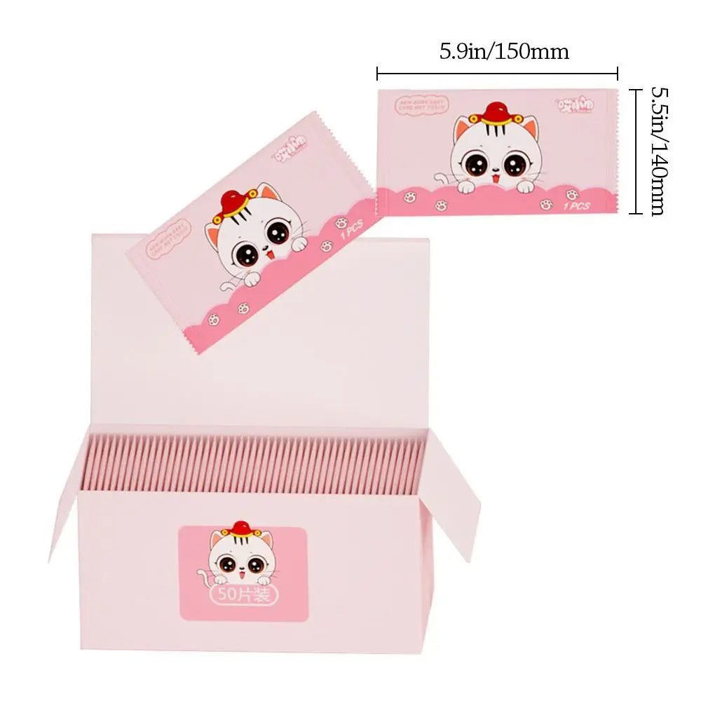 50pcs Useful Disinfection Baby Wet Wipes Hand Cleaning Portable Moist Paper Non woven fabric Tissue Home