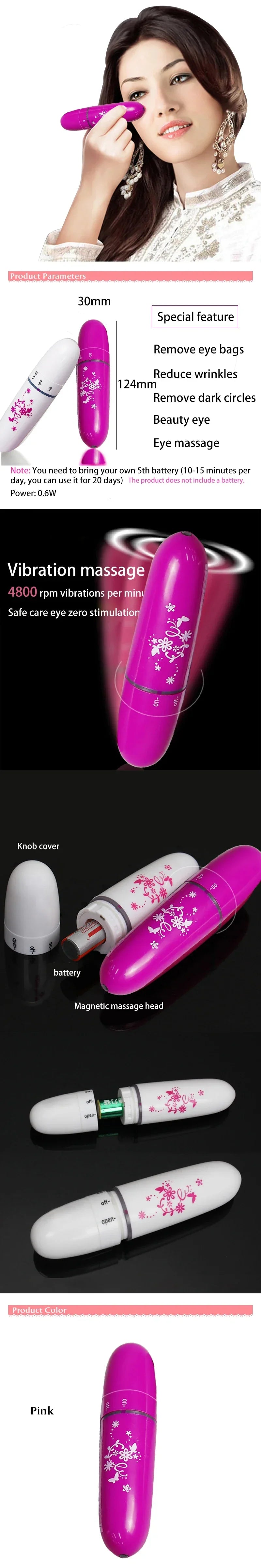 Eye Care Beauty Instrument Remove Wrinkle Dark Circles Puffiness Anti-aging  Mini Electric Portable Eyes Vibration Massager