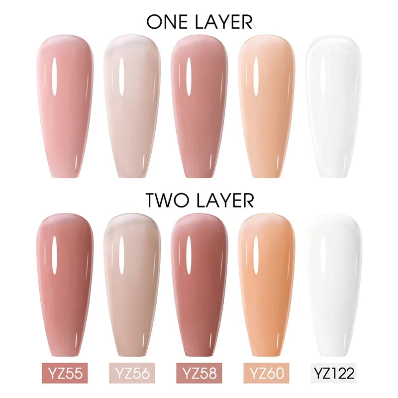 Clou Beaute Solid Gel Nail Polish Milky White Neon Green Color Gel Varnish HEMA TPO FREE Gel Polish Nail Art Semi Permanent Nail