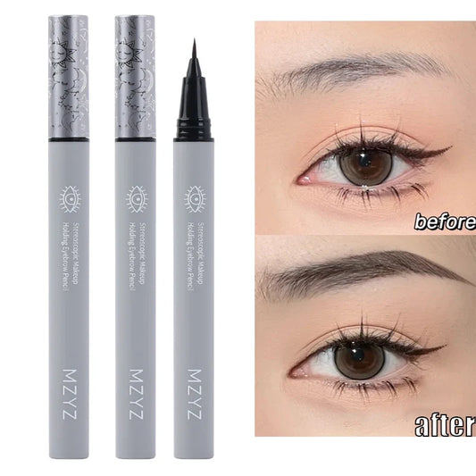 1PCS Waterproof Liquid Eyebrow Easy To Color Long Lasting Sweat-proof Eyebrow Pen 0.01MM Ultra Thin Head Eye Makeup Cosmetics