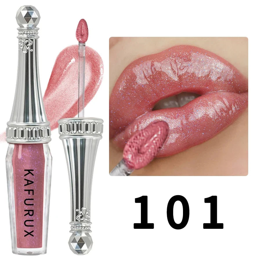 6 Colors Glitter Liquid Lipsticks Shimmer Shiny Lipgloss Pearlescent Lip Tint Mositurizing Long Lasting Lip Glaze Makeup For Wom