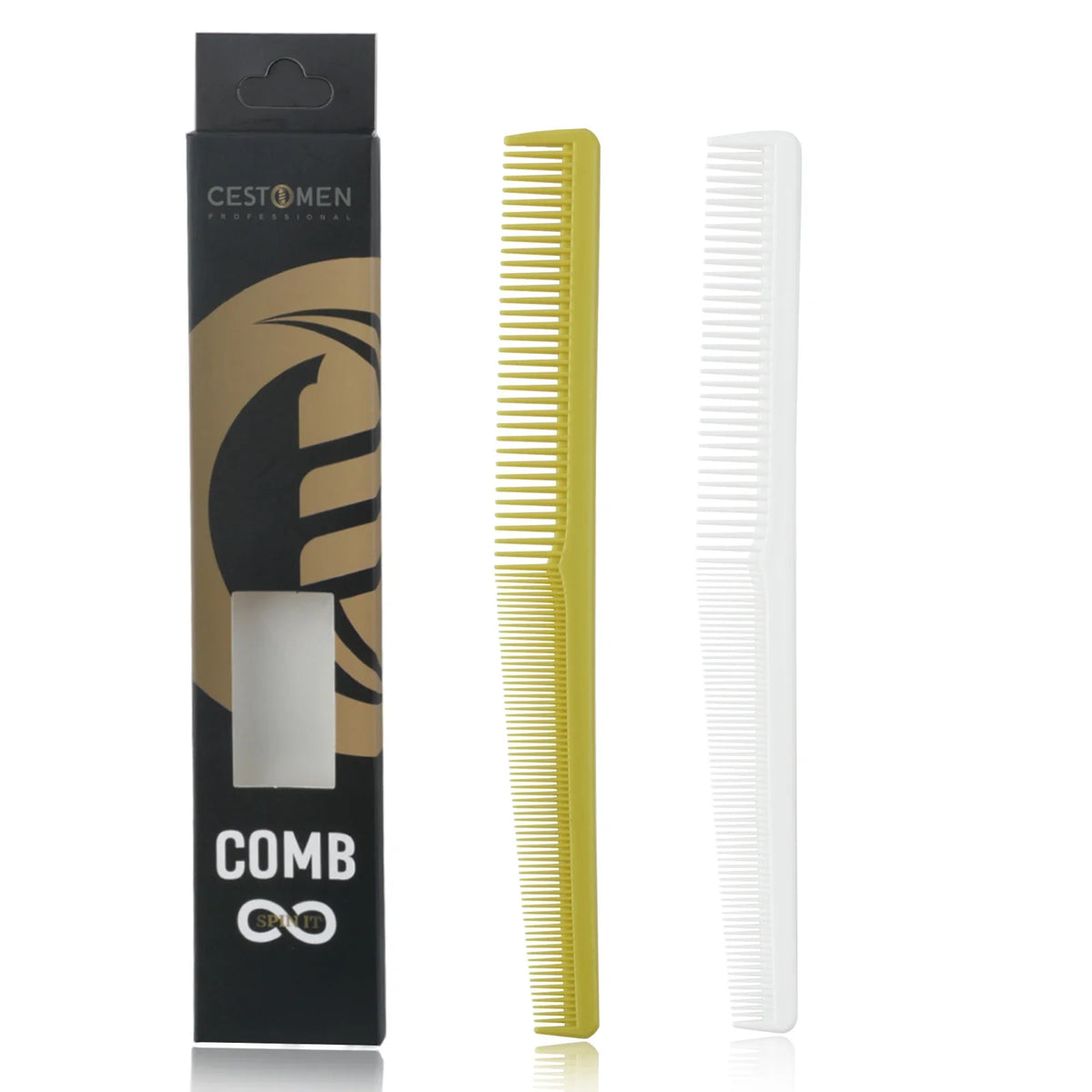 2/8PCS Pro Barber Fade Haircut Combs Anti-static Hair Clipper Combs For Men Wide Fine Tooth Taper Combs Salon Styling Tools
