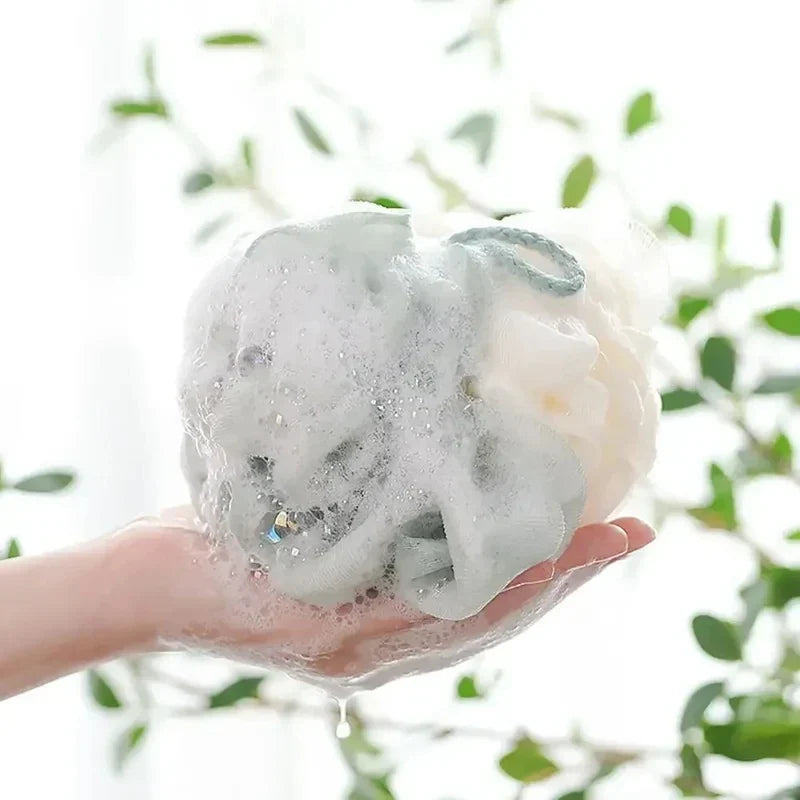 Exfoliating Shower Mesh Sponge Foaming Bath Ball Soft Body Scrub Back Cleaner Bath Accessories