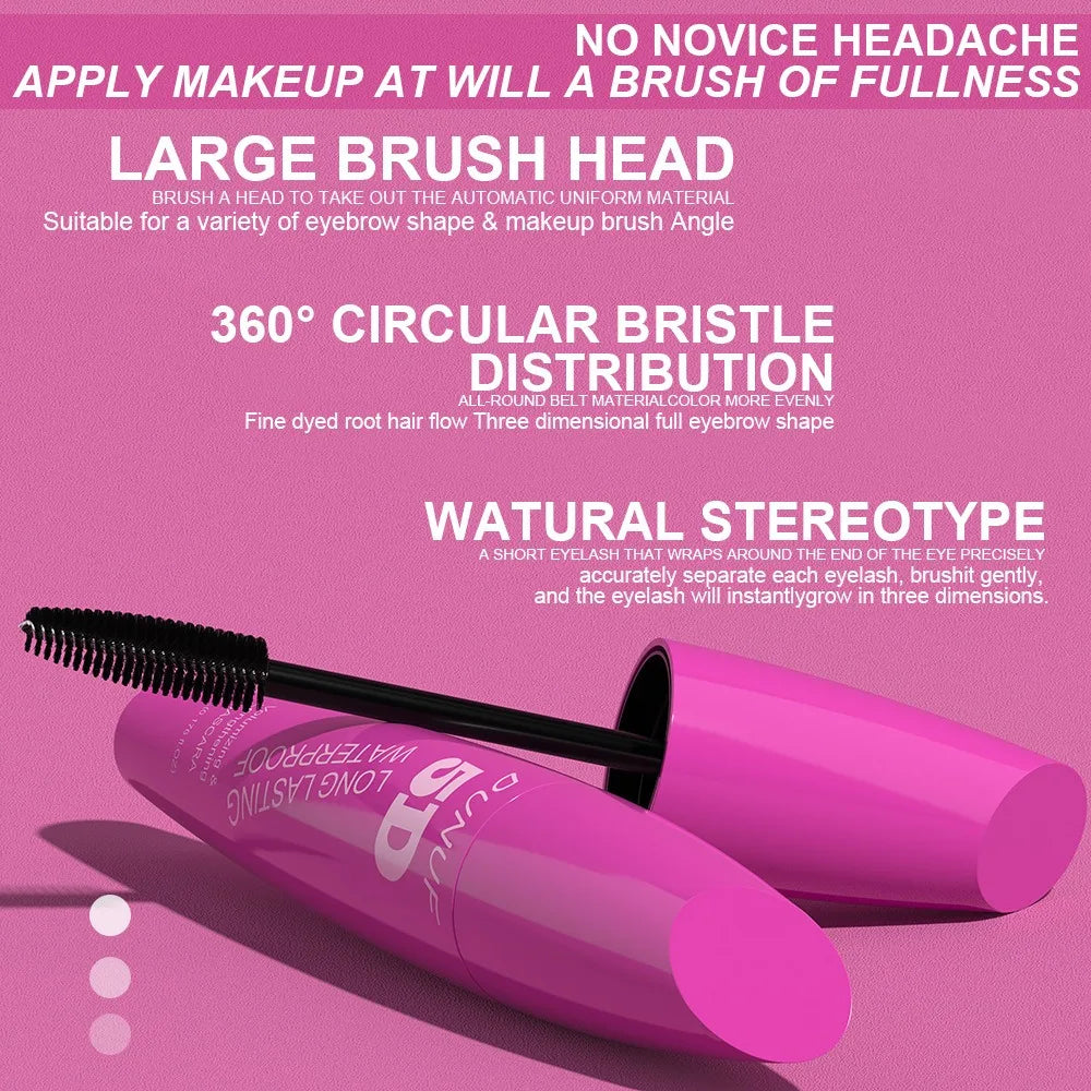 5D Mascara Waterproof Curling Lengthening Eyelash Extension Non-smudging Long-lasting Eyelashes Black Volume Mascara Cosmetics