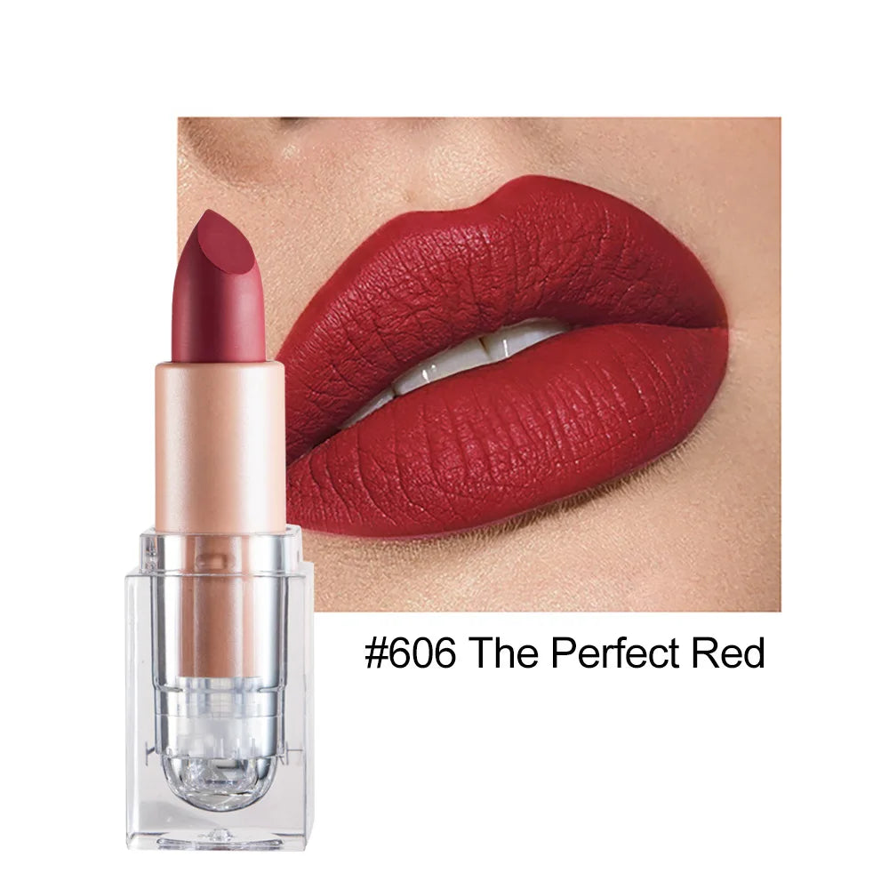 HANDAIYAN Matte Nude Lipstick Velvet Finish Long Lasting Waterproof Korean Beauty Cosmetic Makeup Gift for Women