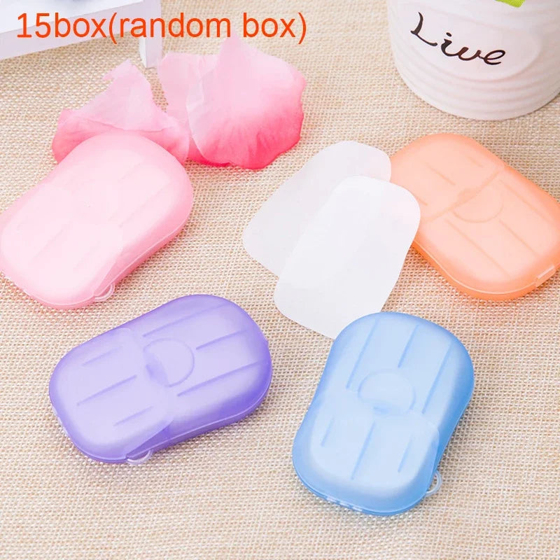 1/20/50pcs Bathroom Disposable Soap Paper Convenient Travel Soap Paper Washing Hand Bath Clean Scented Mini Paper Slice Soap