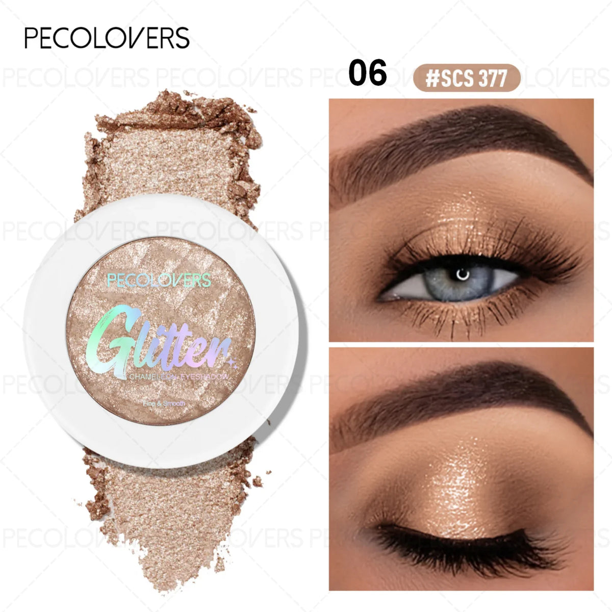 1PC Chameleon Eyeshadow Powder - Vibrant Pink Highlighter, Mashed Potato Texture, Long-Lasting Shimmer