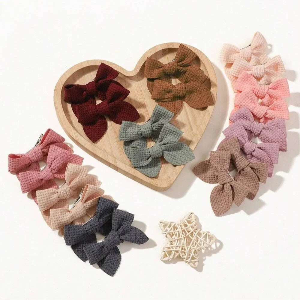 Candy Color Ribbon Hair Bows Clips Set for Baby Girls 10/20pcs 2.5'' Cute Handmade Hairpin Barrettes Kids Hair Accessories