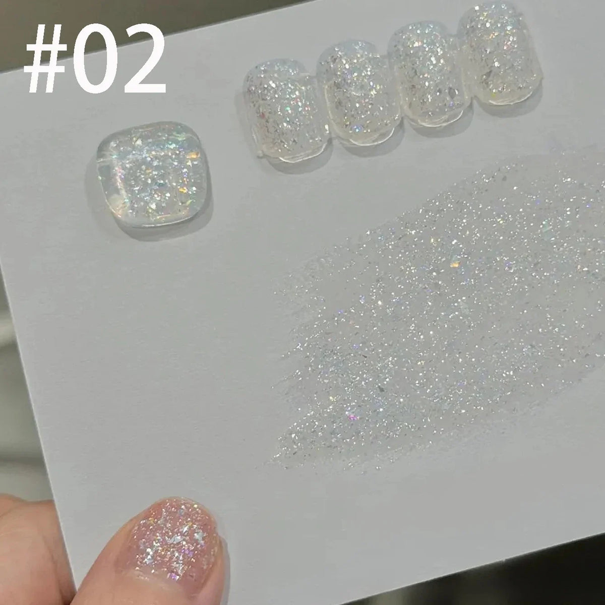 10ML 1pcs Moonlight White Strobe Glitter Gel Nail Polish Nail Supplies Hot Selling White Nails Super Flash Diamond Nail Polish