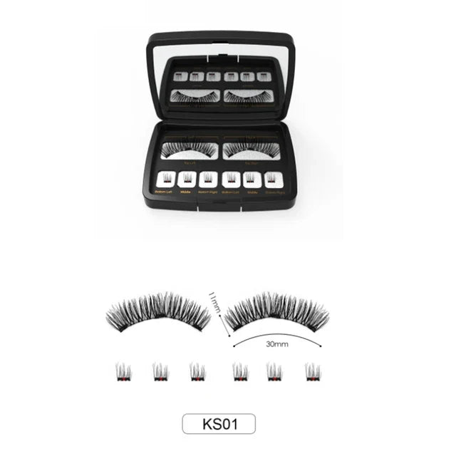 3D 3 Magnetic Eyelashes Natural Soft Reusable Easy To Wear Eyelash Extension Beauty Makeup Tool fake mink false eyelashes