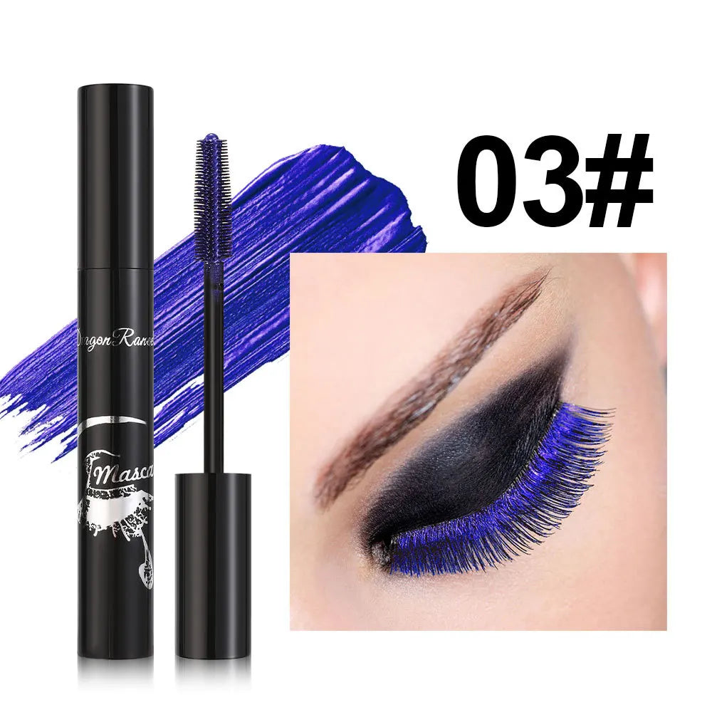 Colorful Volume Mascara Lasting Styling Waterproof Quick Dry Blue Purple Curling Lengthen Long Eyelash Silk Extension Cream