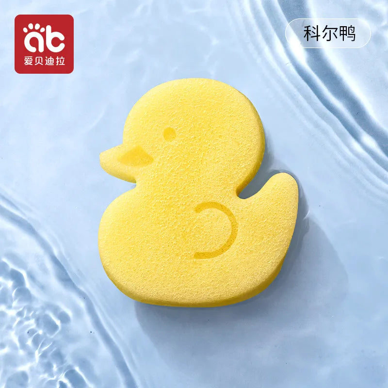 AIBEDILA Baby Duck Shape Bath Sponge Infant Shower Environmental friendly Cotton Scrub Body Bath Brushes Spa Sponge Cleaning