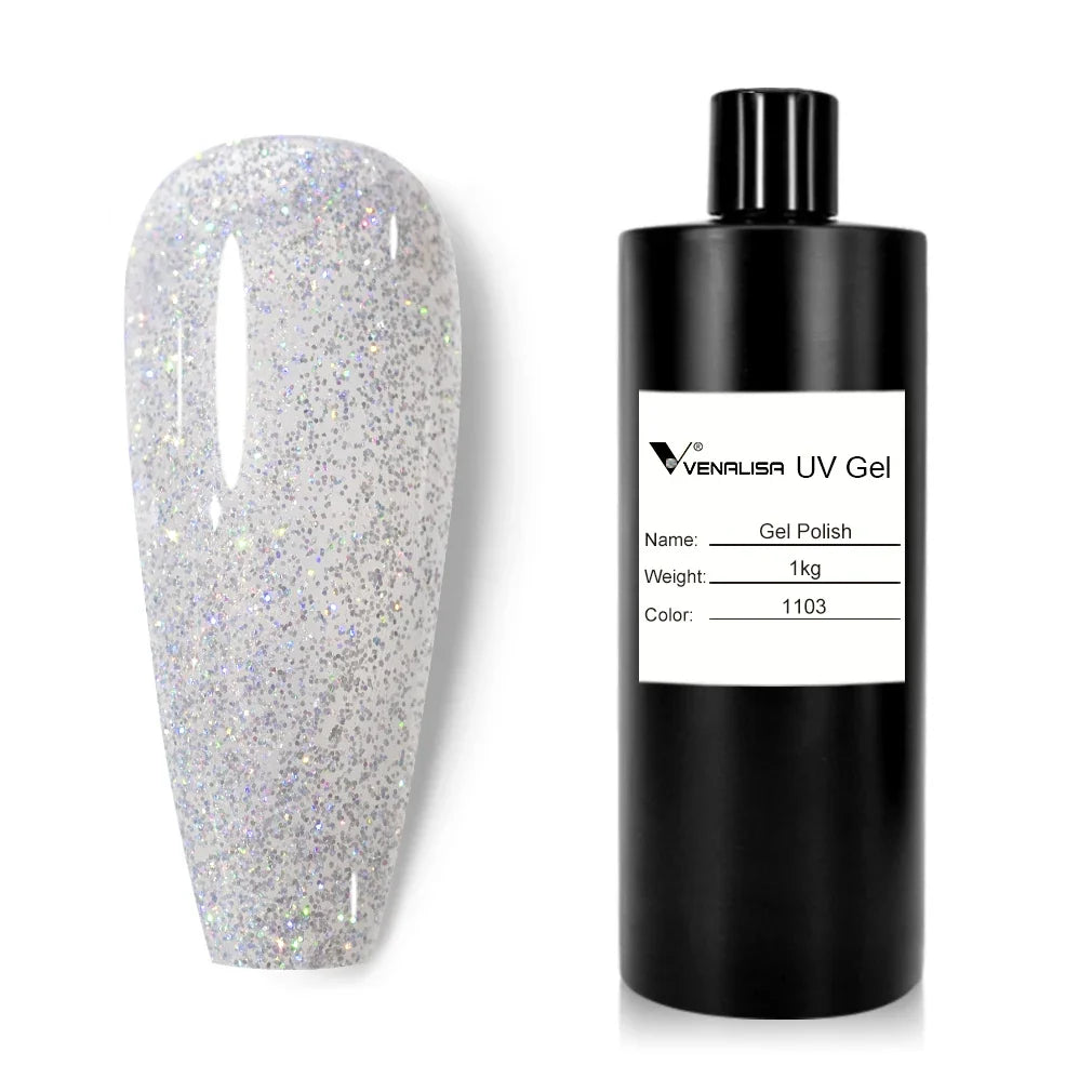 #1004 Nude PinkJelly 1kg Big Volume VENALISA Wholesale Super Quality Soak Off UVLED Semi Permanent Pastel Varnish Nail Salon Use