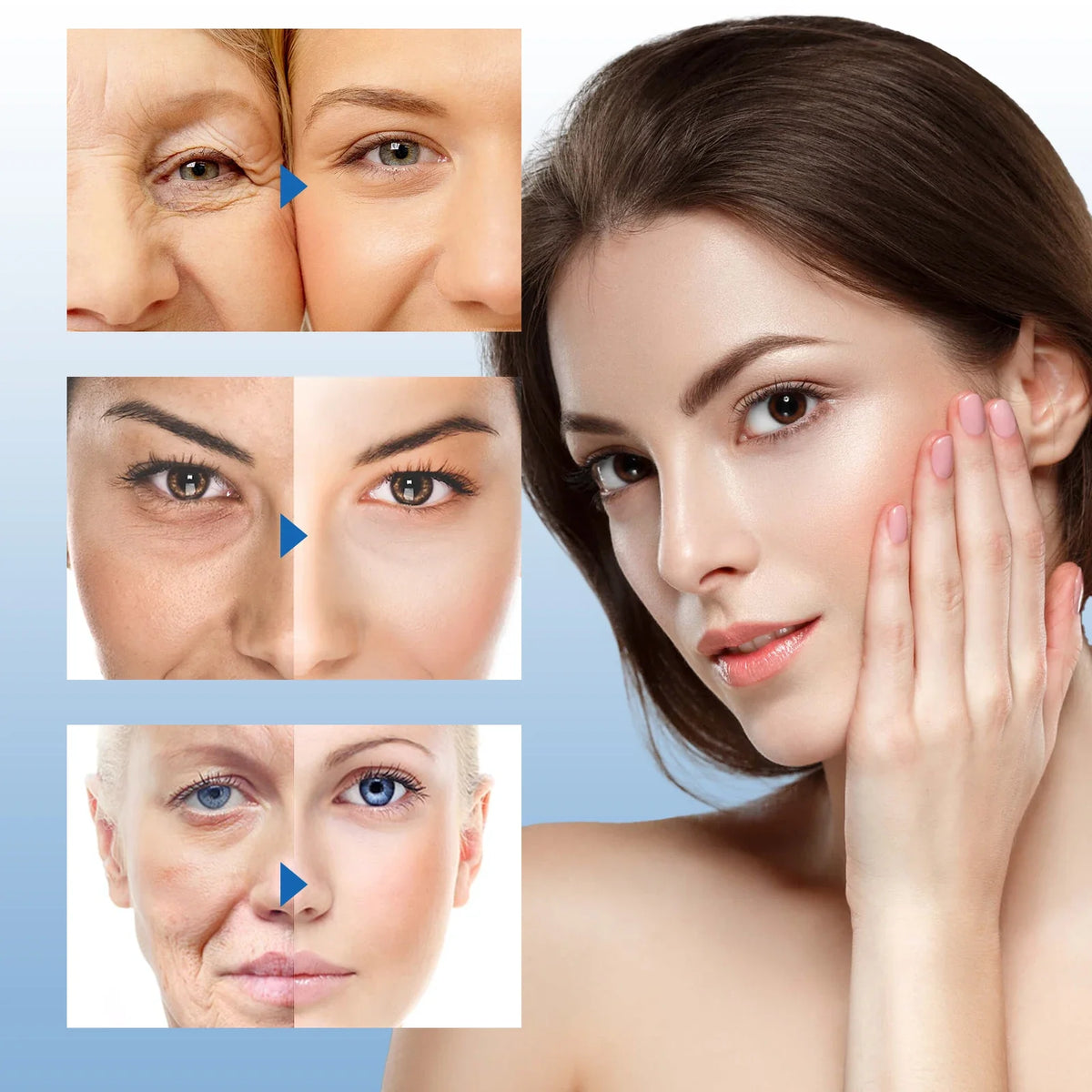 Hoygi Blue Copper Peptide Firming Serum Collagen Boost Repair Hydrating All Skin Types Fast Absorbing Non Irritating