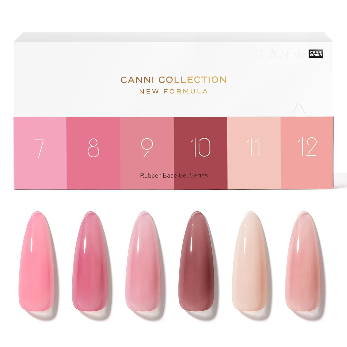 9ml*6pcs CANNI Nail Gel Polish Set TPO FREE Jelly Nude Pink Rubber Base Reinforce UV Construction Gel Soak off UV LED Gel Kit