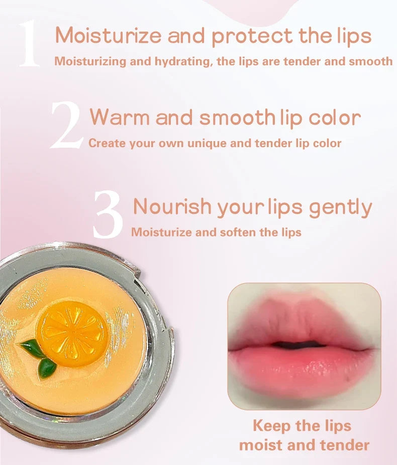 Herorange Tinted Lip Balm Moisturizing Anti-Dry Reduces Lip Lines for Autumn Winter