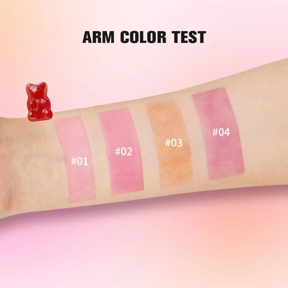 3 IN 1 Blusher Stick Long Lasting Waterproof Non-Sticky Matte Blush Eyeshadow Lip Universal Jelly Tint Stick Matte Contour Makeu