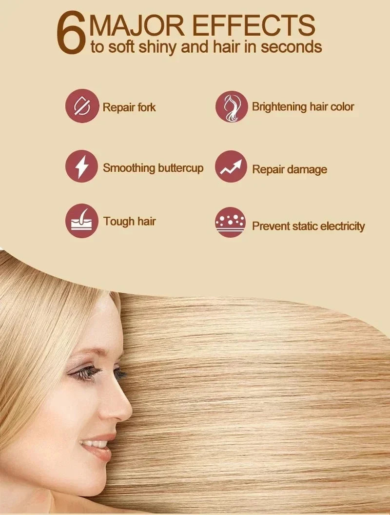 5 Seconds Magical Keratin Hair Mask Repair Damage Frizzy Soft Smooth Shiny Hair Deep Moisturizing Treatment Hair Root Scalp Care
