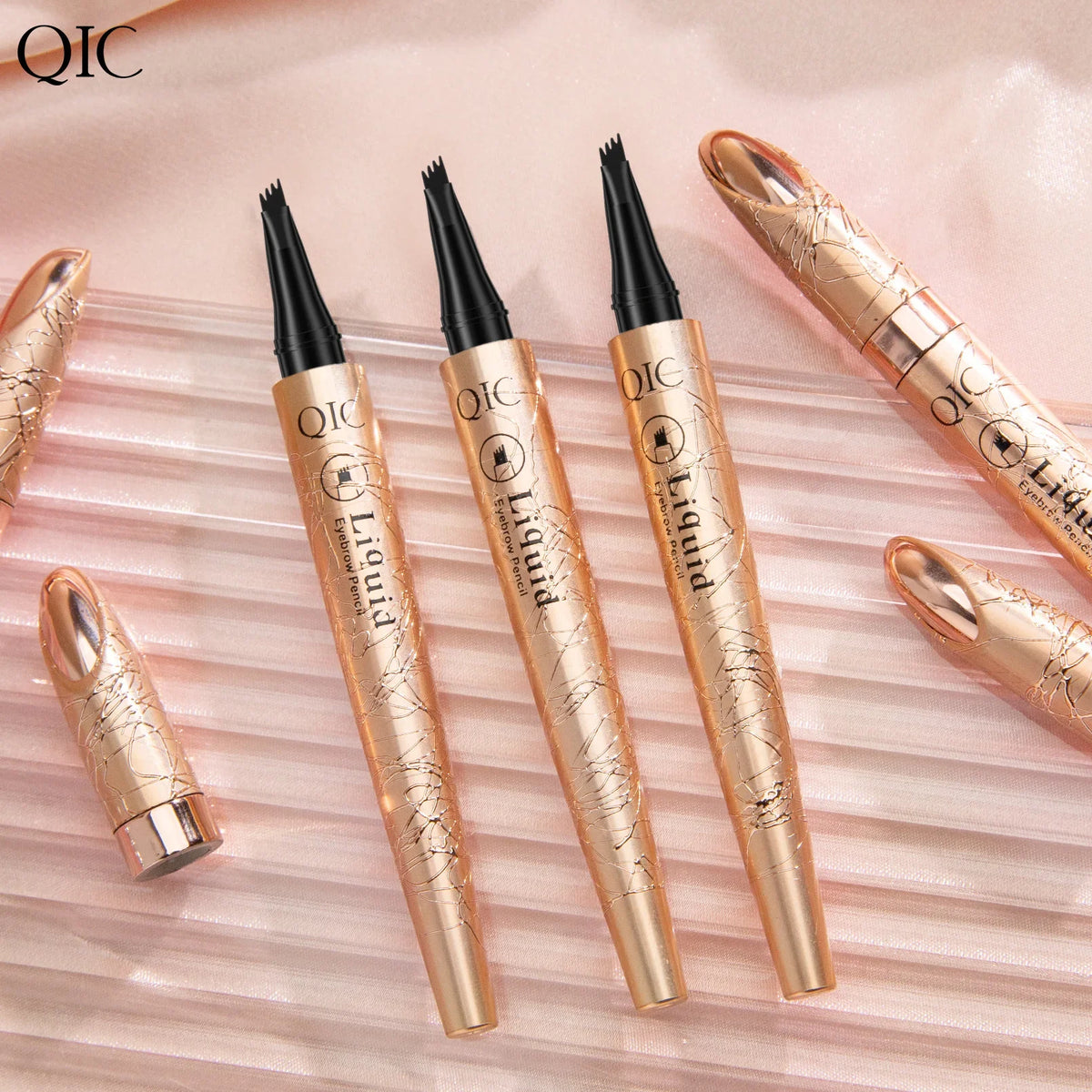 4 Tips Eyebrow Pen Waterproof Anti-smudge Long Lasting Liquid Brow 4 Colors Microblading Natural Wild Eyebrow Makeup