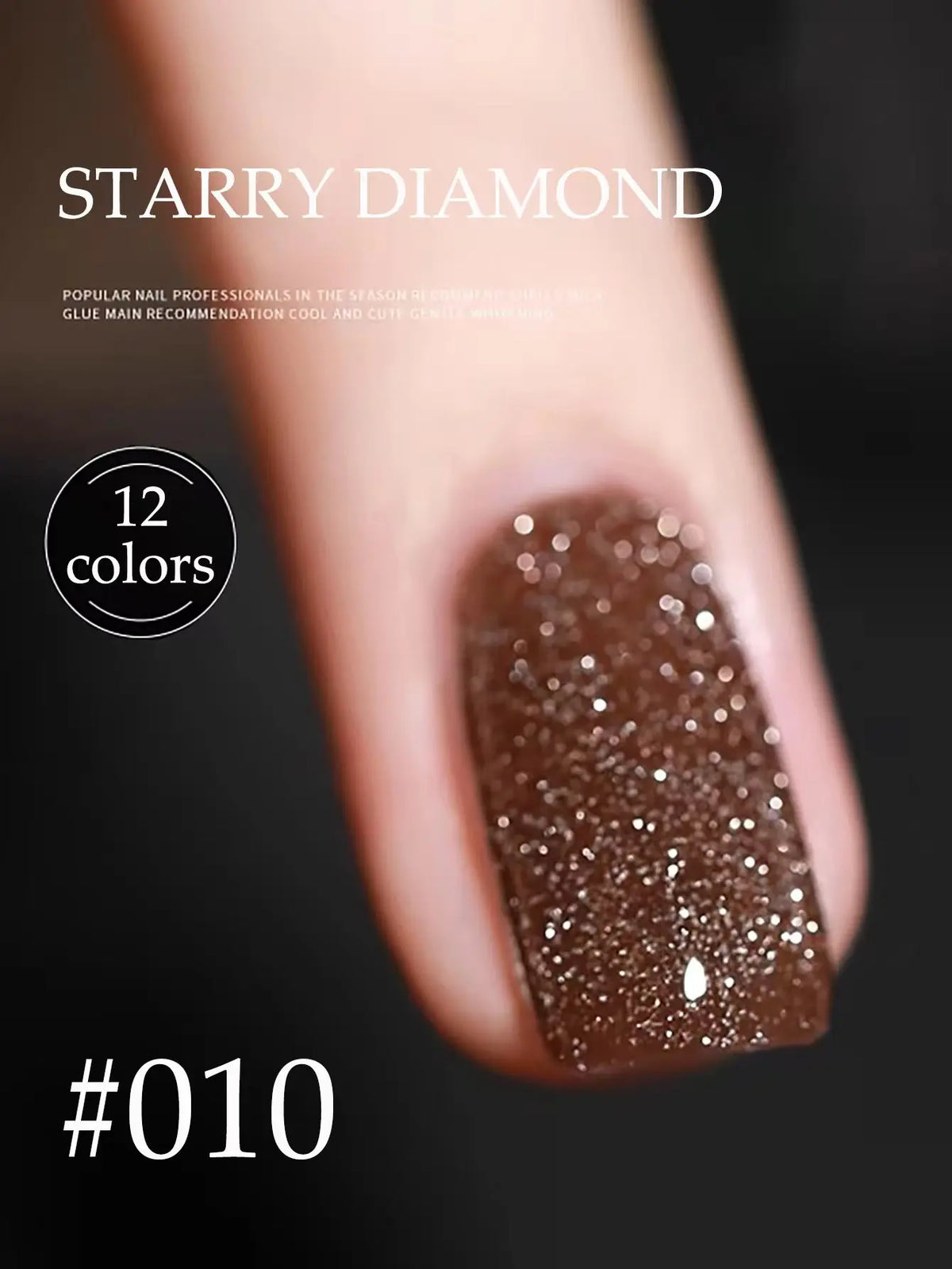 1-12pcs Wine Red Flash Crushed Strobe High Density Diamond Glitter Gel Nail Polish Black Nails Red Nails White Nails