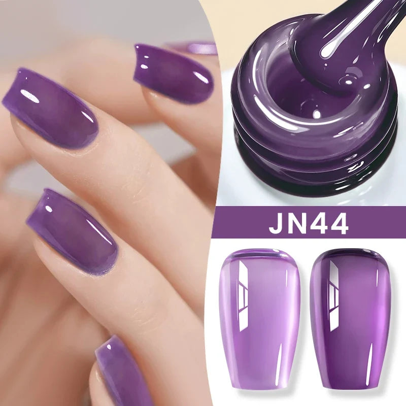 BORN PRETTY 10ml Translucent Color Gel Polish Jelly Nude Autumn Jelly Amber Semi Permanent UV Gel Nail Art Soak Off Gel Varnish