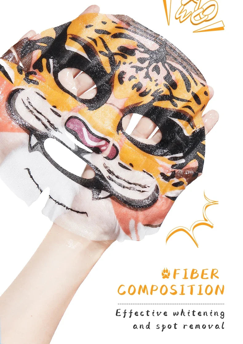 5pcs SADOER Animal Pattern Masks Face Mask Moisturizing Anti Wrinkles Anti-Aging Whitening Facial Masks Skin Care Novel Products