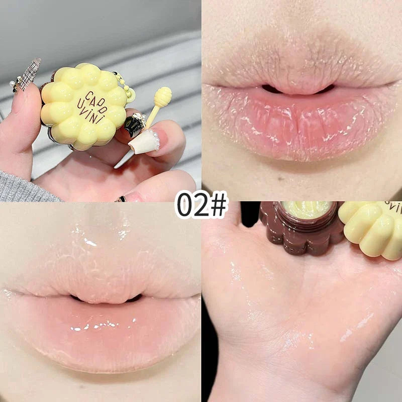 Cappuvini Macaron Fruit Flavor Lip Mask Deeply Hydrating Long-Lasting Moisturizing Soften Fine Lines Lip Care Lipstick Base