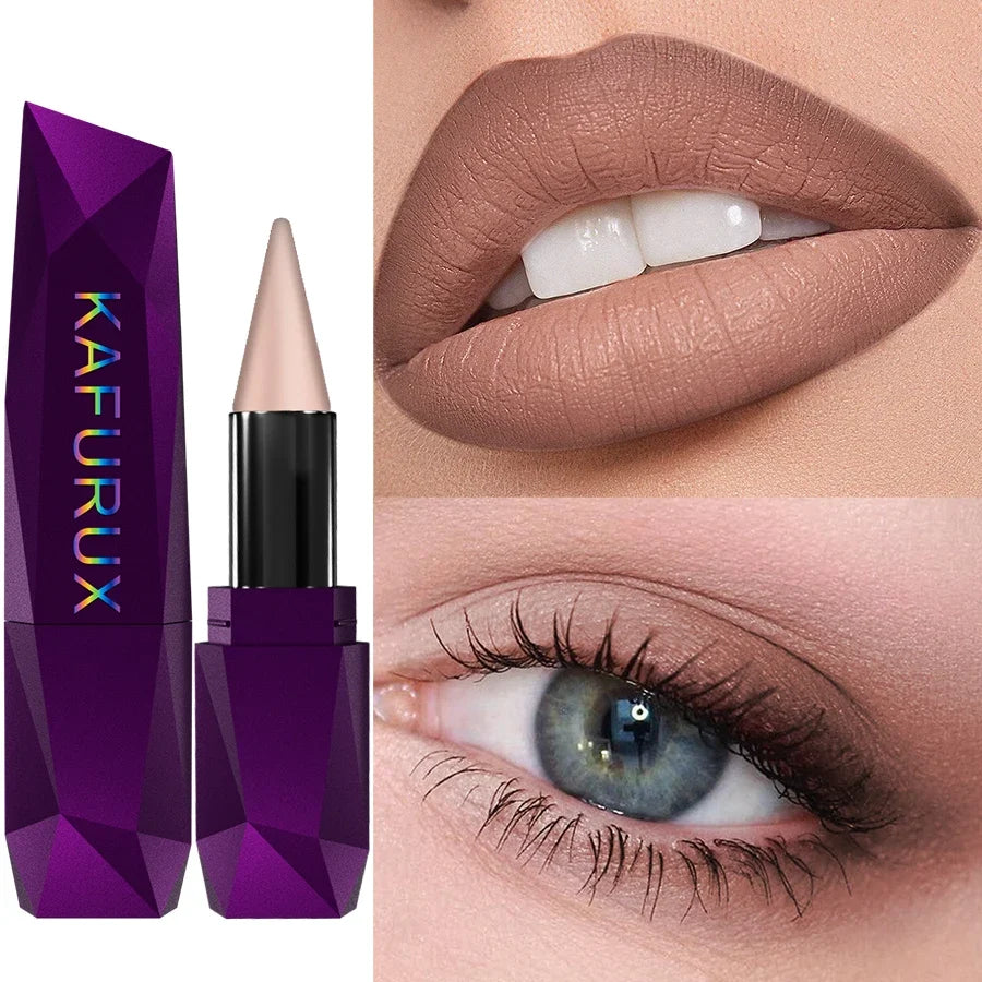 1pc Matte Sexy Lipstick Non Fading Brown Lipliner Pen Contour Tint Lipstick Lasting Eye and Lip Makeup On Offer Waterproof Lip